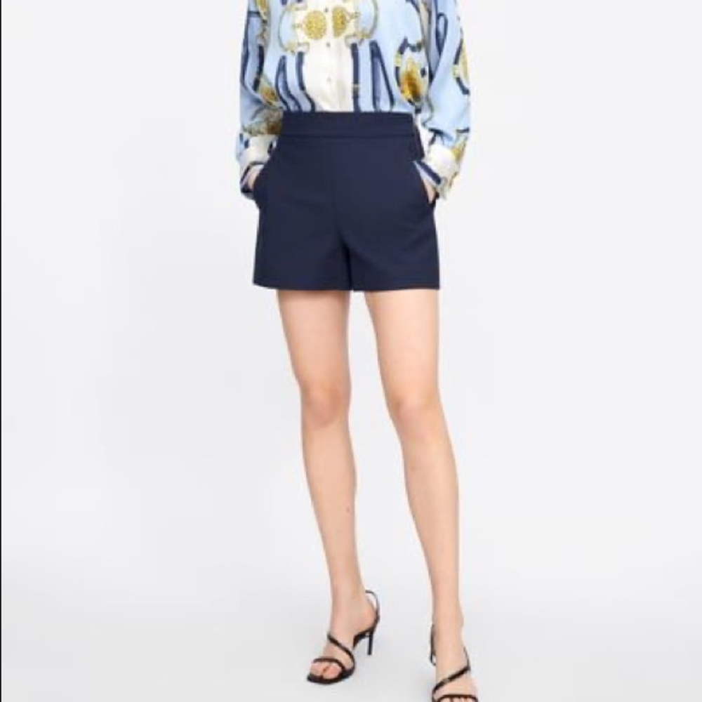 Zara Navy Women's Shorts